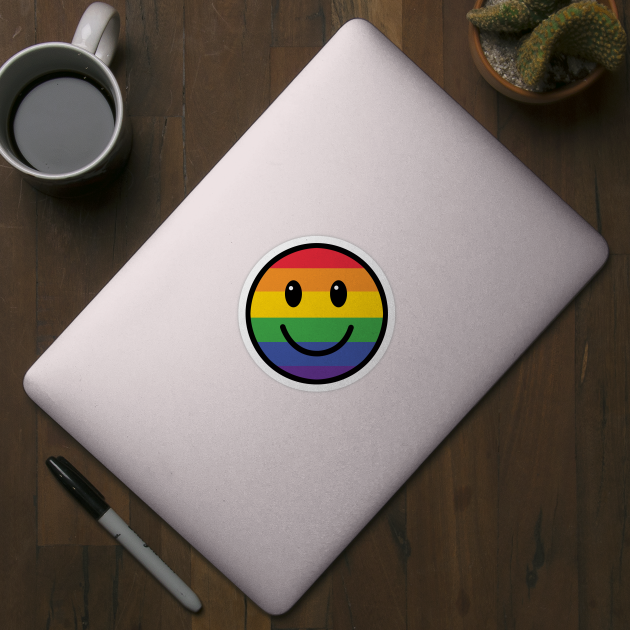 Rainbow Smiley Face by SuperrSunday